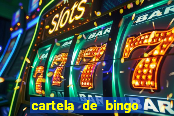 cartela de bingo cha de bebe